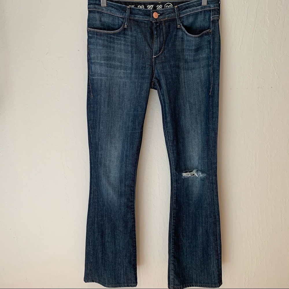 ERNEST SEWN Vintage Low-Rise Boot Cut Jeans Hefner 434 Size 29 - Picture 2 of 11